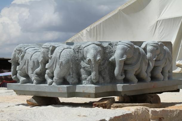The first stone of the Gaja Tala of the Hoysala magnum opus in the making